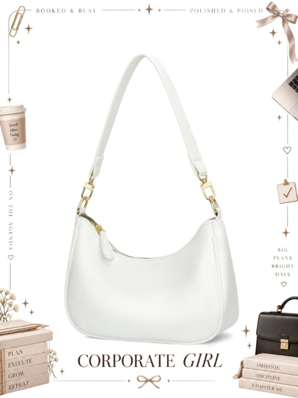 Hobo Tote Shoulder Bag PU Leather Convertible Crossbody Purse